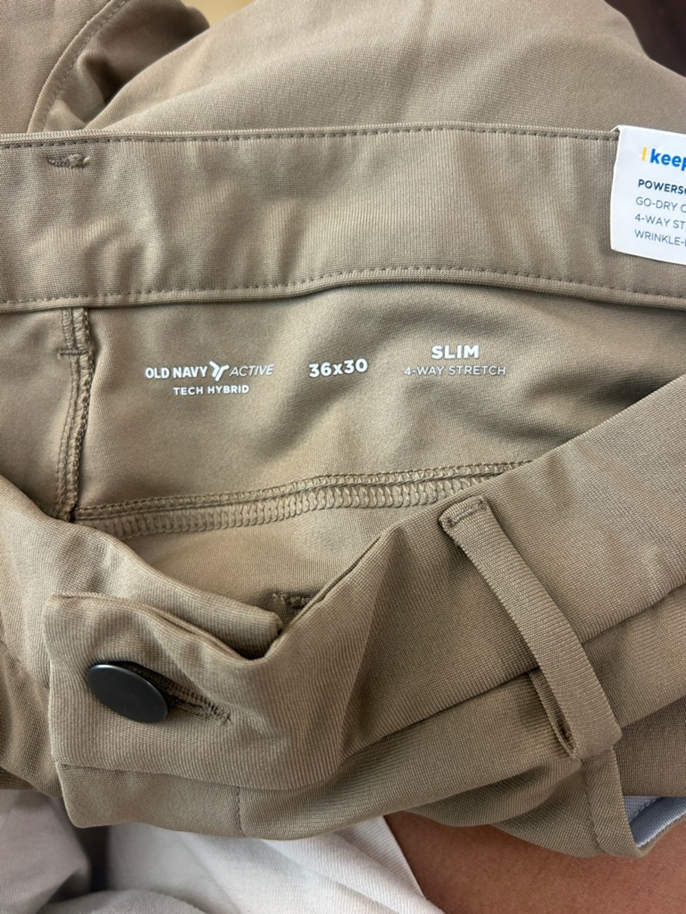 Old Navy Slim Tech Hybrid Chinos in Tan
